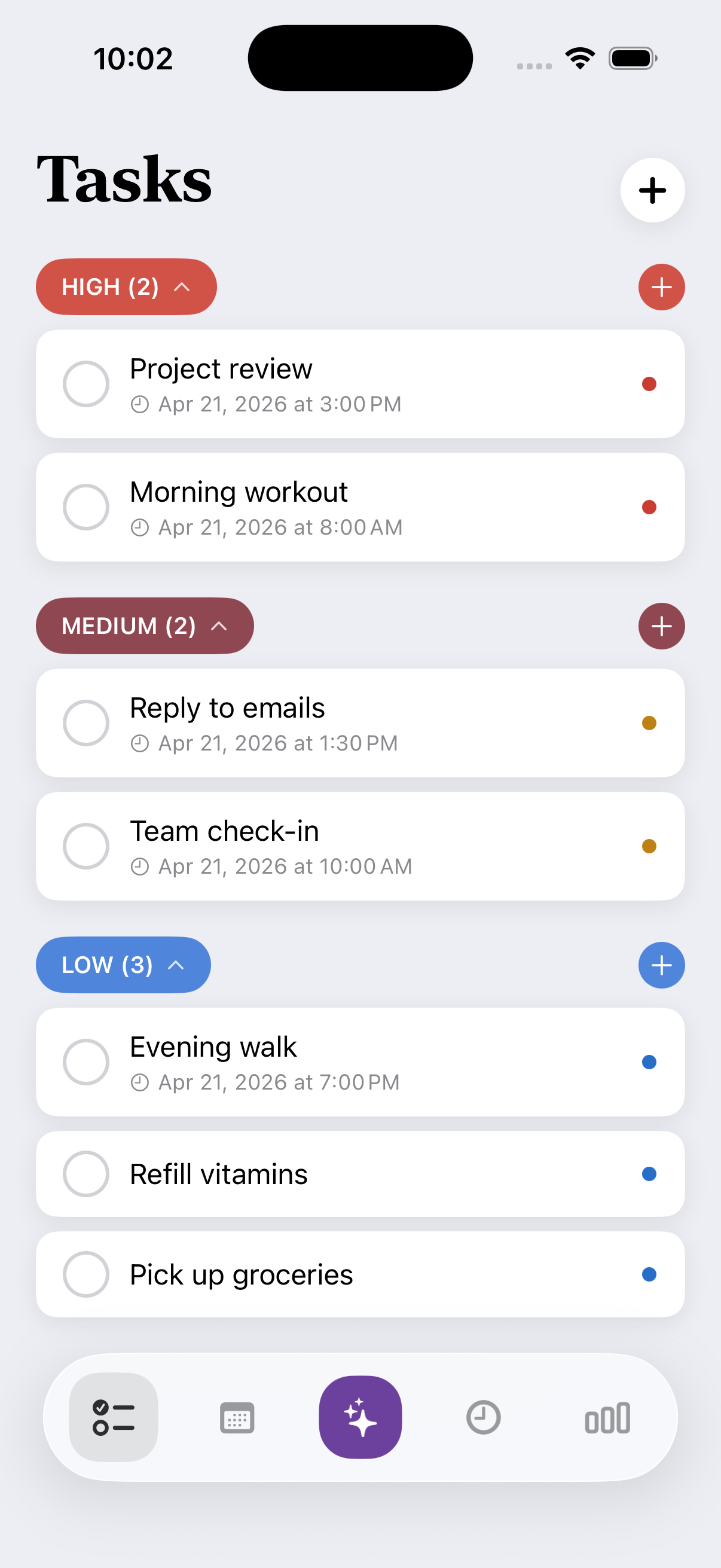 Taskly task list